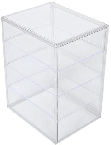 ZUNOXAZ Brotkasten Kunststoff 4-lagig Verstellbar Für Küchenarbeitsplatte Mit Magnetischer Tür Transparenter Aufbewahrungsbehälter Für Gebäck Und Brötchen