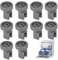 IKOPFLN 10 Pezzi Ruote per Cestello Lavastoviglie, Accessori per Lavastoviglie, Rotelle in Plastica per Cesto Inferiore Piatti Stoviglie - Grigio, Diam 23mm