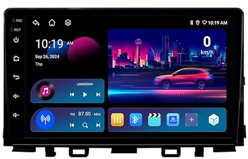 ALOEU 9 Car Multimedia Autoradio Doppel din Radio Mit Navigation Für Kia Rio YB KX Cross Stonic 2016-2020 Einfügen Und Verwenden Navigationsgeräte GPS Car Video Player Steering Wheel Control