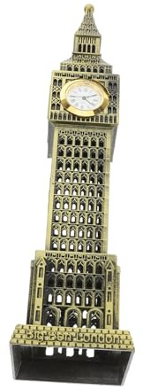 TOYANDONA Vintage Modell der Großen Uhr aus Langlebiger Legierung mit Antikem Finish Einzigartige Britische Büro Wohnzimmerverschönerung Detailgetreue Große Statue für Stilvolle Dekoration