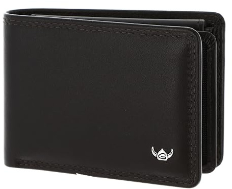 Golden Head Leder Geldbörse Polo RFID Protect Minischeintasche 1040 Dunkelbraun