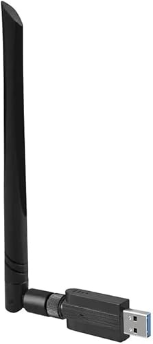 1300Mbps USB WiFi Dongle With High Gain Antenna, Dual Band 5GHz/2.4GHz High Gain Adapter for PC, Support Windows 11/10/8/7/Vista/XP