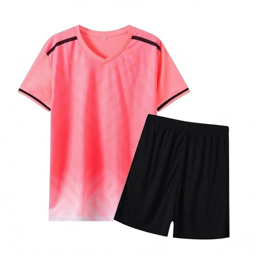 Fiohiros Maglia da calcio per bambini, set sportivo, per bambini, set da calcio e maglietta