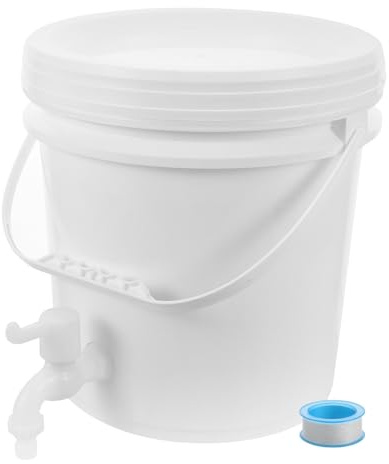 NAMOARLY Récipient à Eau de Camping 10l en Plastique Épais avec Robinet, Seau d'eau Extérieur Multifonctionnel Solide pour Stockage d'eau Lors de Camping