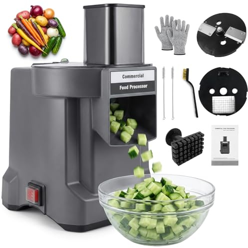 Coupe Légumes en Cubes Électrique Coupe Fruits Professionnel coupe legumes multifonctions electrique,coupe légumes électrique coupe legume cube avec 2 Lames en Acier Inox pour Fruits et légumes variés