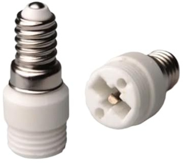 Generico 2 pezzi da E14 a G9, E27 a adattatore for presa di luce ignifuga in porcellana LED portalampada base convertitore estensibile(E14 to G9)