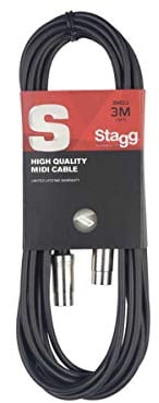 Stagg SMD3 Cavo S Serie MIDI, 3 m
