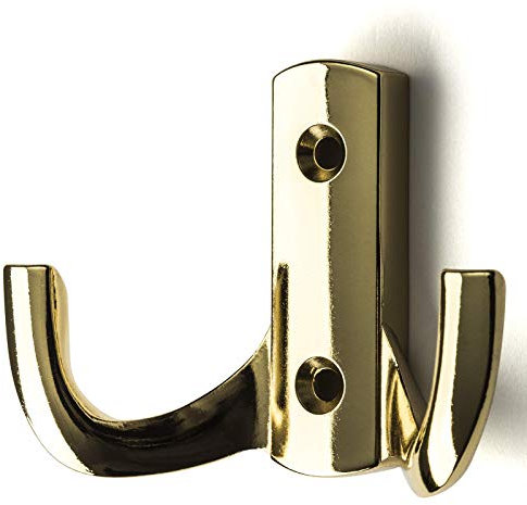 SO-TECH® Kleiderhaken Garderobenhaken Julie kurz Messingoptik