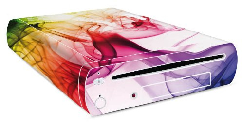 DeinDesign Skin kompatibel mit Nintendo Wii U Konsole Folie Sticker Farbe Wasser Regenbogen