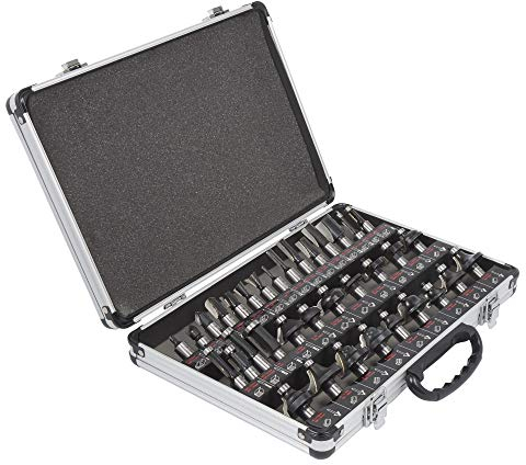 Trend 35-teiliges Fräser-Set, 1/2-Zoll-Schaft, Hartmetall-bestückt, Aluminiumkoffer inklusive, SET/SS35X1/2TC