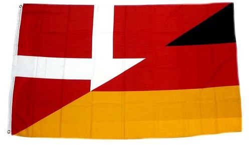 FahnenMax Flagge/Fahne Deutschland/Dänemark 90 x 150 cm