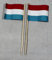 Buddel-Bini Party-Picker Flagge Luxemburg Papierfähnchen in Profiqualität 50 Stück 8 cm Offsetdruck Riesenauswahl aus eigener Herstellung