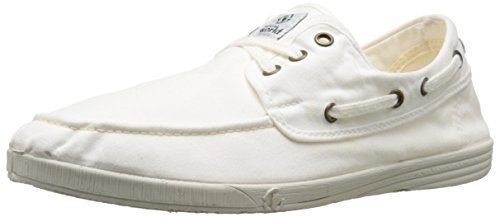 Natural World Eco - 303 Men's Trainers - Organic Cotton Boat Shoes- 100% EcoFriendly - White Color