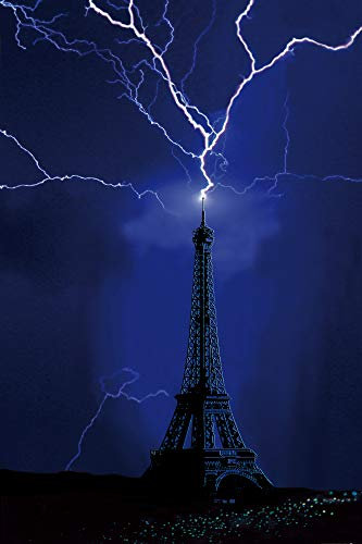 1art1 Eiffelturm Poster Blitzeinschlag Im Jahr 1902 Kunstdruck Bild 180x120 cm