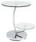 HAKU Möbel Beistelltisch Chrom, Metall, Sicherheitsglas - Maße: H 55 cm x Ø 52 cm, Style: Modern