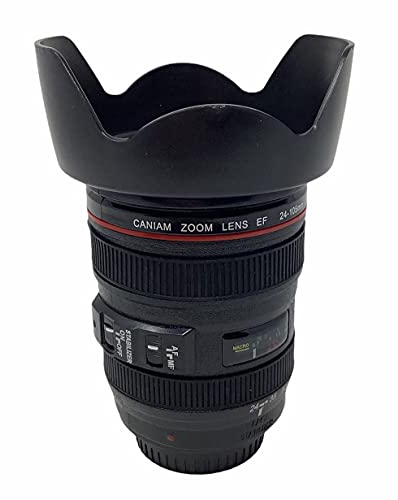 Vetrineinrete® Tazza a Forma di obbiettivo Reflex Obiettivo Macchina Fotografica per caffè Latte e Tisane con piattino Biscotti Idea Regalo C4