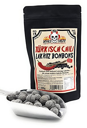 Türkisch Chili Lakritz Bonbon - mittelscharf - 200g - RED DEVILS TASTE