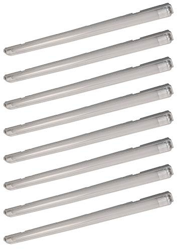 etc-shop 8x LED Wannenleuchte 36 Watt Deckenlampe Nass- und Feuchtraum IP65 6400K KALTWEIß 1700lm für Werkstatt, Garage, Keller uvm.