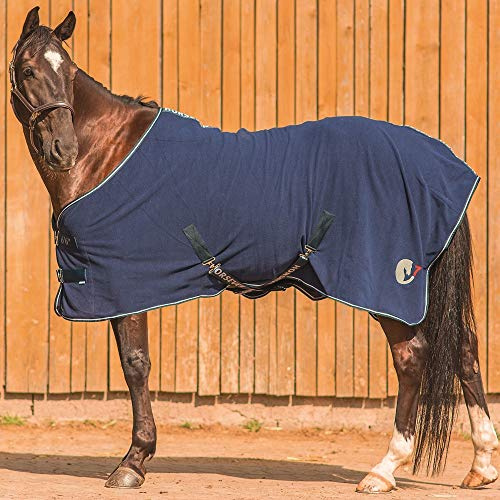 HorSeven Fleecedecke - Marine/Navy, Größe:145