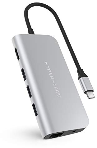 HyperDrive Power 9 en 1 - Hub USB-C para iPad Pro, MacBook Pro/Air