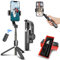 Selfie-Stick, Handy-Stativ, Anti-Shake, ausziehbarer Bluetooth-Selfie-Stick, abnehmbare Fernbedienung, 360° drehbar für iPhone/Samsung/Huawei und mehr