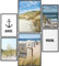 Papierschmiede® Mood Poster Set Moin, Bilder Wohnzimmer Deko Schlafzimmer, 2x DIN A4 und 4x DIN A5, Norden Strand Küste Dünen - ohne Rahmen