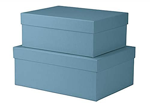 Rössler Papier 13491453150 - S.O.H.O. Boxline 2er Kartonage, rechteckig, Denim