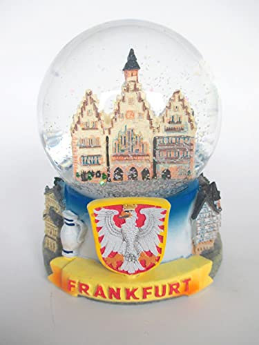 Frankfurt Schneekugel Römer Apfelwein 9,5 cm Snowglobe Souvenir (010)