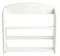 Optimal Products 2 & 3 Tier Bamboo Wood Kitchen Wall Mounted Spice Jars Herbs Rack Holder Stand For Home and Kitchen Storage (2 Tier White)