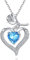 SIMPLGIRL Collier Amour pour Toujours Cœur Rose Fleur décembre Collier Femmes Filles Pierre De Naissance Pendentif Collier Anniversaire Saint Valentin Noël Bijoux Cadeaux