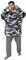 Dreamscene Camo Oversized Hoodie Blanket Soft Plush Sherpa Fleece Wearable Warm Throw Cosy Giant Men Jacket - Charcoal Grey White