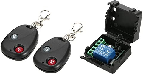 Splenssy Smart Home 433Mhz DC 12V 1CH Wireless Remote Switch Relay Receiver Transmitter Universal Remote Control Switch Module and RF 1527 Transmitter Remote Controls