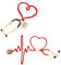 Luxylei Médecine médicale Broche Broches 2pcs Stéthoscope Électrocardiogramme Broches en Forme De Coeur Infirmière Médecin Sac À Dos Revers Bijoux
