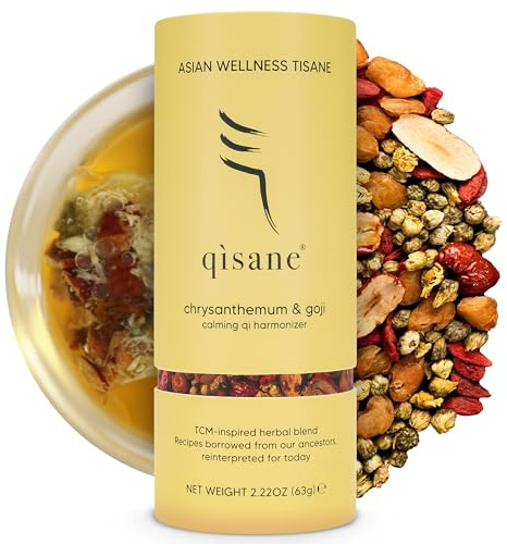 qìsane Chrysanthemum Tea Bags with Goji, Longan & Jujube – 10 Sachets