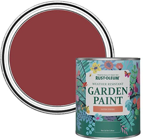 Rust-Oleum Red Mould-Resistant Garden Paint In Satin Finish - Empire Red 750ml