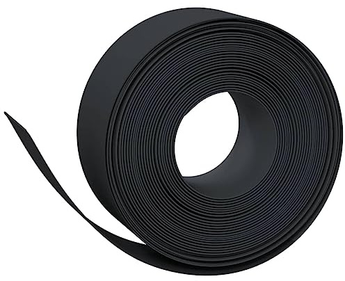 vidaXL Rabattkant svart 4 st 10 m 20 cm polyeten