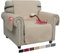 XINEAGE Sofa Überzug Reversible, Wasserdicht Sofabezug, Sofaüberwurf, Sofa Möbel Protector, rutschfeste Sofabezüge für Hunde Haustiere （1 Sitzer, Beige