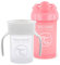 Twistshake Leak-Proof Baby Drinking Cups - Set of 2 | 1 x 360 Cup + 1 x Crawling Cup | Leak-Proof Weaning Cups | BPA-Free | Training Cup for Children | Learning Drinking Bottle | White Pink