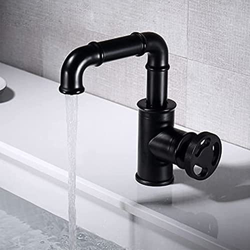 Robinet de lavabo de salle de bain Ksunun, robinet de salle de bain de style industriel, robinet de salle de bain monotrou, robinets de salle de bain pour évier 1 trou, mitigeur de lavabo, robinet de