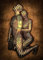 Metall Figur Statue Kunst Leinwand Gemälde Romantisch Abstrakt Poster und Drucke 3D Liebhaber Skulptur Poster Modernes Wohnzimmer Heimdekoration - Ohne Rahmen (JST-11,80x120cm*1)
