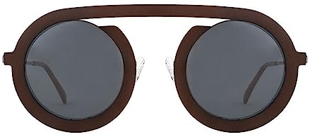 AOOLIA Retro Sonnenbrille Vintage Runde Metall Aesthetic Sunshade Brille, Lightweight Rahmen Sommer Outdoor UV400 Schutz Sonnenbrille für Damen Mädchen Herren, braun