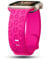 CreateGreat Engraved Bands Compatible with Apple Watch Band 41mm 40mm 38mm, Leopard Carve Pattern Soft Silicone Strap Compatible with iWatch Series 8 7 6 5 4 3 2 1 SE, Women Men,Leopard-Hot Pink