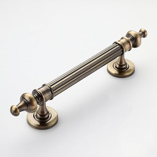 Vintage Style Door Pull Handle for One Side, Metal Sliding Barn Door Handle Replacement, Interior Home Decoration for Wood/Pocket/French Door (Color : Bronze, Size : 46cm/18 1/8 Length)