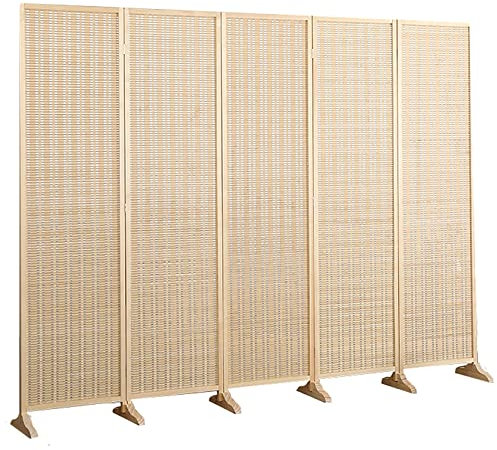 Panneau de confidentialité pour séparateur de pièce vertical portable, séparateur de cloison murale de style japonais pour dortoir, espace de loisirs, dressing, hauteur 150 170 180 cm (Color : 5 Panel