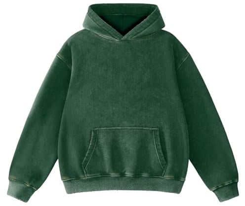 FAIABLE Felpa con cappuccio da uomo oversize in pile felpato con cappuccio retrò pesante felpa con cappuccio per uomo coppie invernali