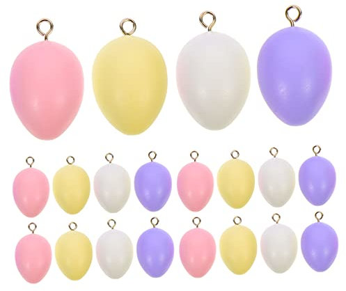 MILISTEN 20St Ei-Ornament dekorationsset für Ostereier Bastelperlen zu Ostern Osterbaumschmuck Geschenke Hasengeschenk osterdeko selber Machen hängende Eierverzierung Charme dj