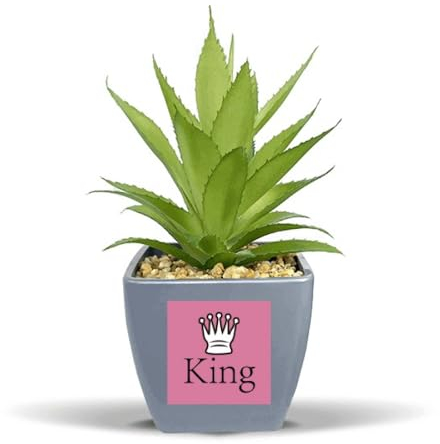 no/no King White Word Chess Game Fake Ananas Blumentopf Vase Mini Decor
