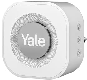 Yale Chime per campanello smart SV-VDBCH-1A-W per interni, Suonerie selezionabili, Installazione plug-in, Presa alimentazione UE e Regno Unito, Accessorio compatibile con Campanello Smart di Yale