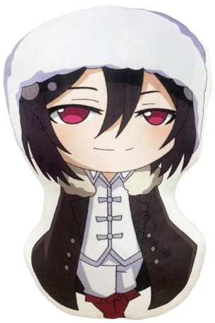 Zhongkaihua Bungo Stray Dogs Dazai Osamu Plüschkissen, 45 cm, Stehhaltung, niedliches Anime-gefülltes Kissen, weiches Sofakissen, Heimdekoration
