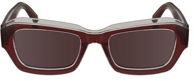 Calvin Klein Jeans Unisex Adult Sunglasses CKJ24608S - Red with Solid Burgundy Lens